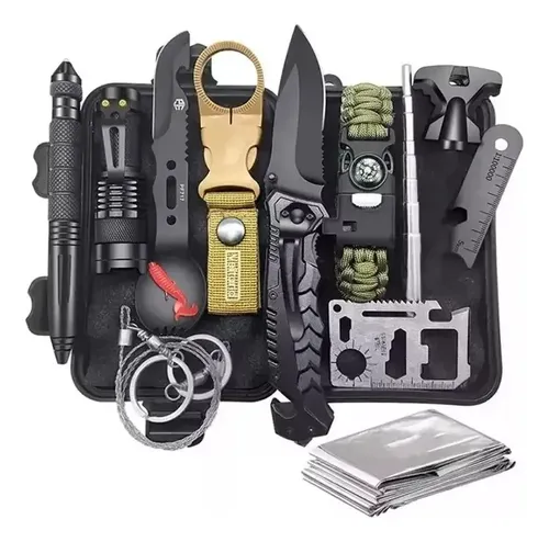 KIT DE ACAMPAMENTO AVENTURA E SOBREVIVÊNCIA DE EMERGÊNCIA