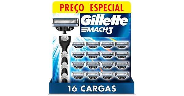 GILLETTE MACH3 REFIL PARA BARBEAR – 16 UNIDADES
