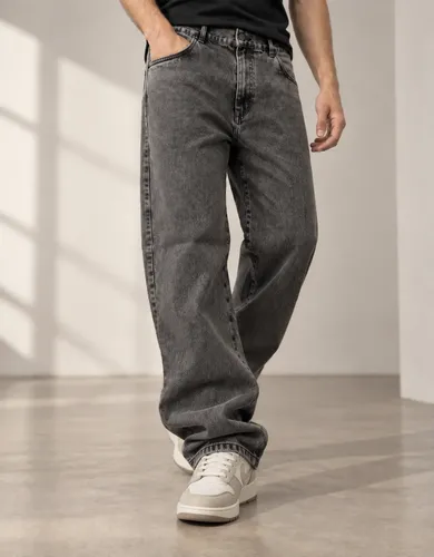CALÇA BALÃO JEANS MASCULINA BAGGY MARMORIZADA STREETWEAR