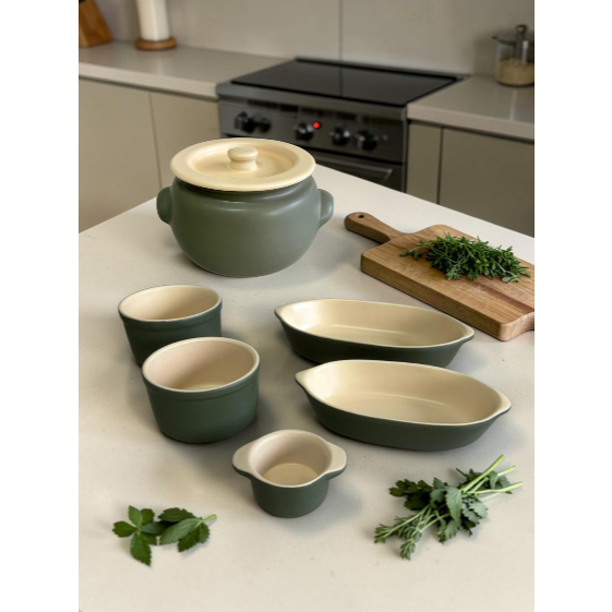 KIT FEIJOADA E CALDO VERDE MARFIM CERÂMICA MATTE – 5 A 6 PEÇAS