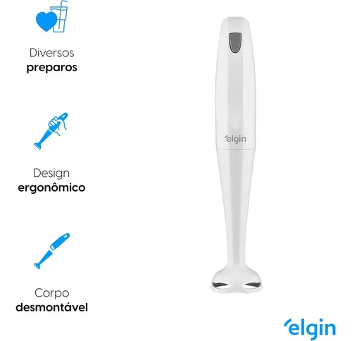 MIXER DE MÃO PORTÁTIL ELGIN MIX1002 – 200W – BRANCO – 127V