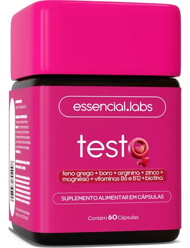 TESTO ESSENCIAL PARA MULHERES ESSENCIAL.LABS COM 60 CÁPSULAS