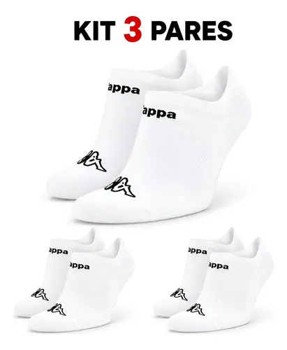 KIT COM 3 PARES DE MEIAS KAPPA SAPATILHA/SOQUETE INVISÍVEL