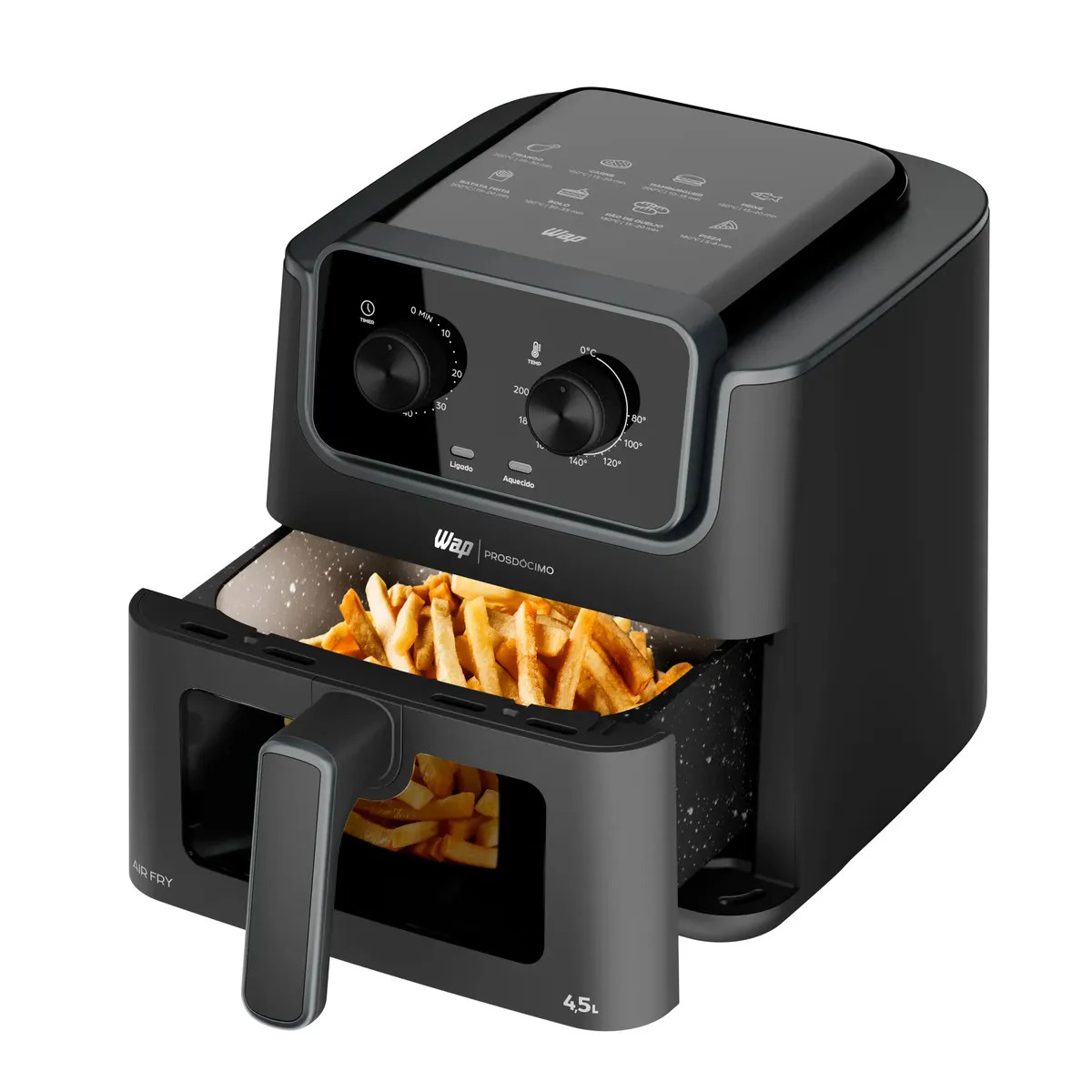 AIR FRYER WAP AF01 — 4,5L — VISOR COM LUZ INTERNA — 127V