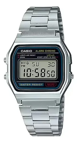 RELÓGIO CASIO DIGITAL VINTAGE — PRATA — UNISSEX