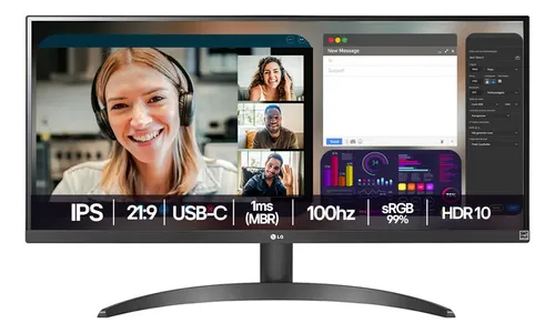 MONITOR LG ULTRAWIDE – TELA IPS DE 29" E 100HZ