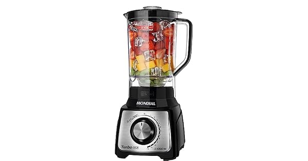 MONDIAL LIQUIDIFICADOR TURBO — PRETO/INOX — 1200W — 110V — L-1200 BI