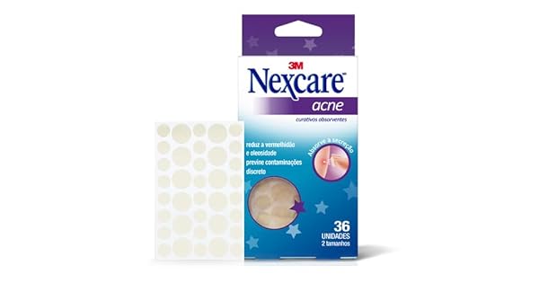 NEXCARE 3M ADESIVO HIDROCOLOIDE TRANSPARENTE PARA ACNE E ESPINHA — 36 UNIDADES