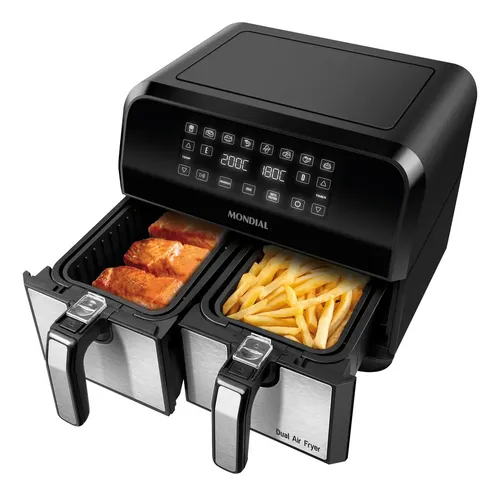 FRITADEIRA AIR FRYER DUAL MONDIAL AFD-01-BI – 8 LITROS – 2.200W
