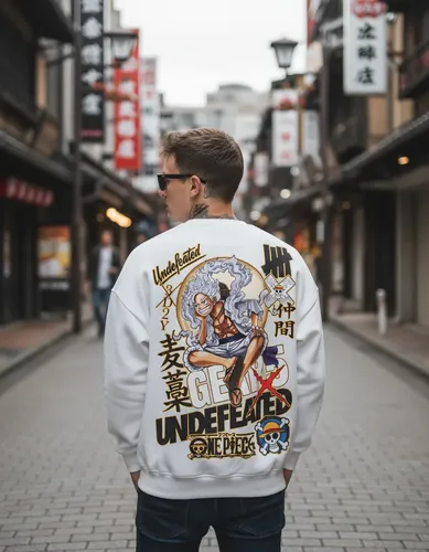 MOLETOM ONE PIECE LUFFY GEAR 5 ANIME GOLA CARECA UNDEFEATED