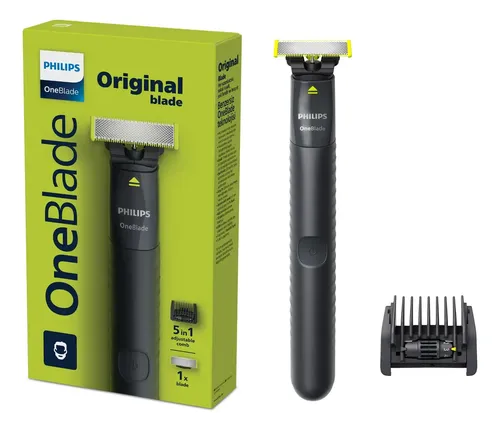 APARADOR DE PELOS PHILIPS ONEBLADE COM PENTE 5 EM 1