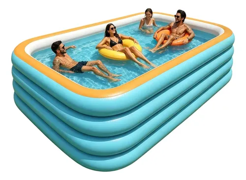 PISCINA INFLÁVEL RETANGULAR 3000L — 3 METROS — 4 CAMADAS