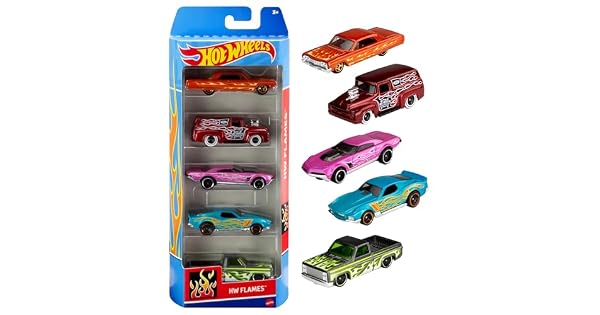 PACOTE COM 5 CARRINHOS SORTIDOS HOT WHEELS – MATTEL