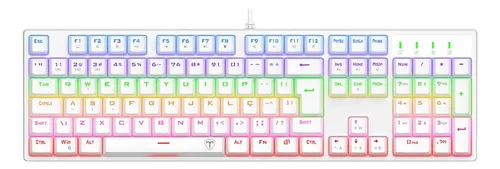 TECLADO MECÂNICO T-DAGGER REBEL RAINBOW – SWITCH MARROM
