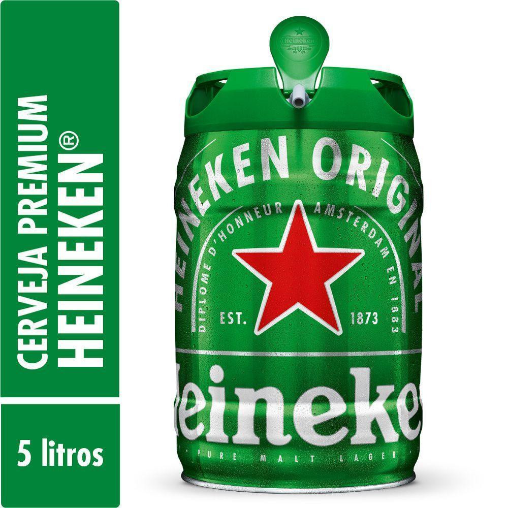 🔞 CERVEJA PREMIUM HEINEKEN – BARRIL COM 5 LITROS
