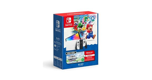 BUNDLE NINTENDO SWITCH OLED + SUPER MARIO BROS. WONDER + 3 MESES DE NINTENDO SWITCH ONLINE