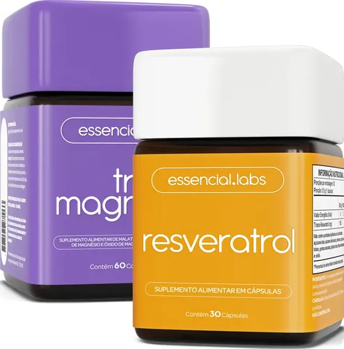 KIT TRI MAGNÉSIO ESSENCIAL.LABS + RESVERATROL