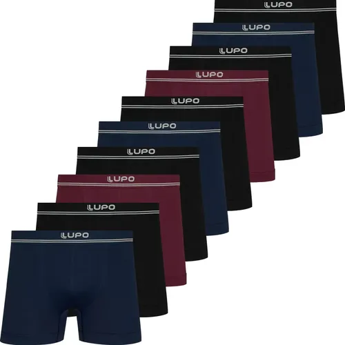 KIT 10 CUECAS BOXER LUPO POLIAMIDA SEM COSTURA BOX ORIGINAL