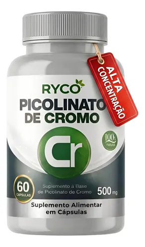 PICOLINATO DE CROMO RYCO 500 MG COM 60 CÁPSULAS