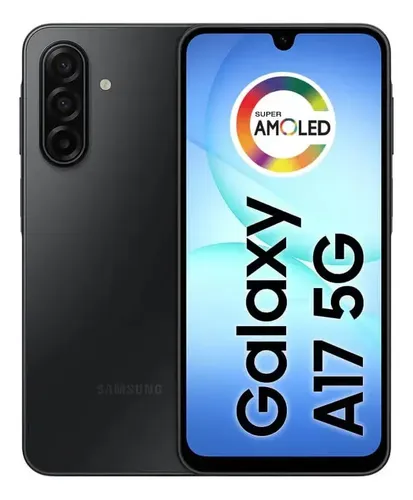 CELULAR SAMSUNG GALAXY A17 5G – 128GB, 4GB RAM, CÂMERA DE 50MP, TELA 6,7", NFC E IP54 – PRETO