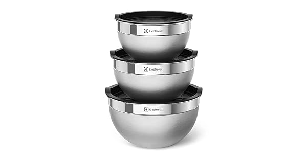 CONJUNTO DE BOWLS TIGELAS DE INOX COM TAMPA PLSTICA ELECTROLUX