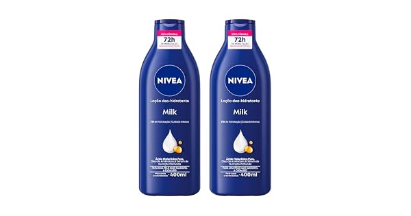 NIVEA KIT LOO HIDRATANTE MILK PELE SECA A EXTRASSECA 400ML 2 UNIDADES