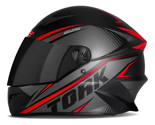 CAPACETE MOTO PRO TORK FECHADO VISEIRA FUMÊ STREET PROMOÇÃO