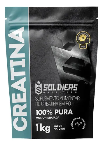 CREATINA SOLDIERS NUTRITION EM PÓ SEM SABOR X 1KG