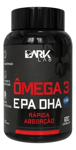 ÔMEGA 3 EPA DHA DARK LAB EM CÁPSULA SEM SABOR DE 120 UN
