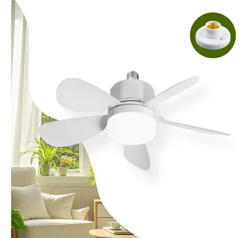 VENTILADOR DE TETO COM LUZ SILENCIOSO CONTROLE REMOTO BIVOLT 42 CM 50/60HZ BRANCO 127/220V PLÁSTICO