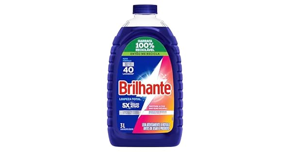 BRILHANTE LIMPEZA TOTAL LAVA ROUPAS LQUIDO 3L