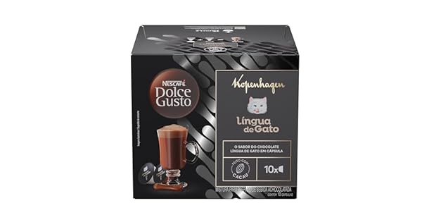 ACHOCOLATADO EM CPSULA NESCAF DOLCE GUSTO KOPENHAGEN LNGUA DE GATO 10 CPSULAS
