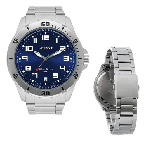 RELOGIO ORIENT MASCULINO ANALOGICO PRATEADO MBSS1155A D2SX